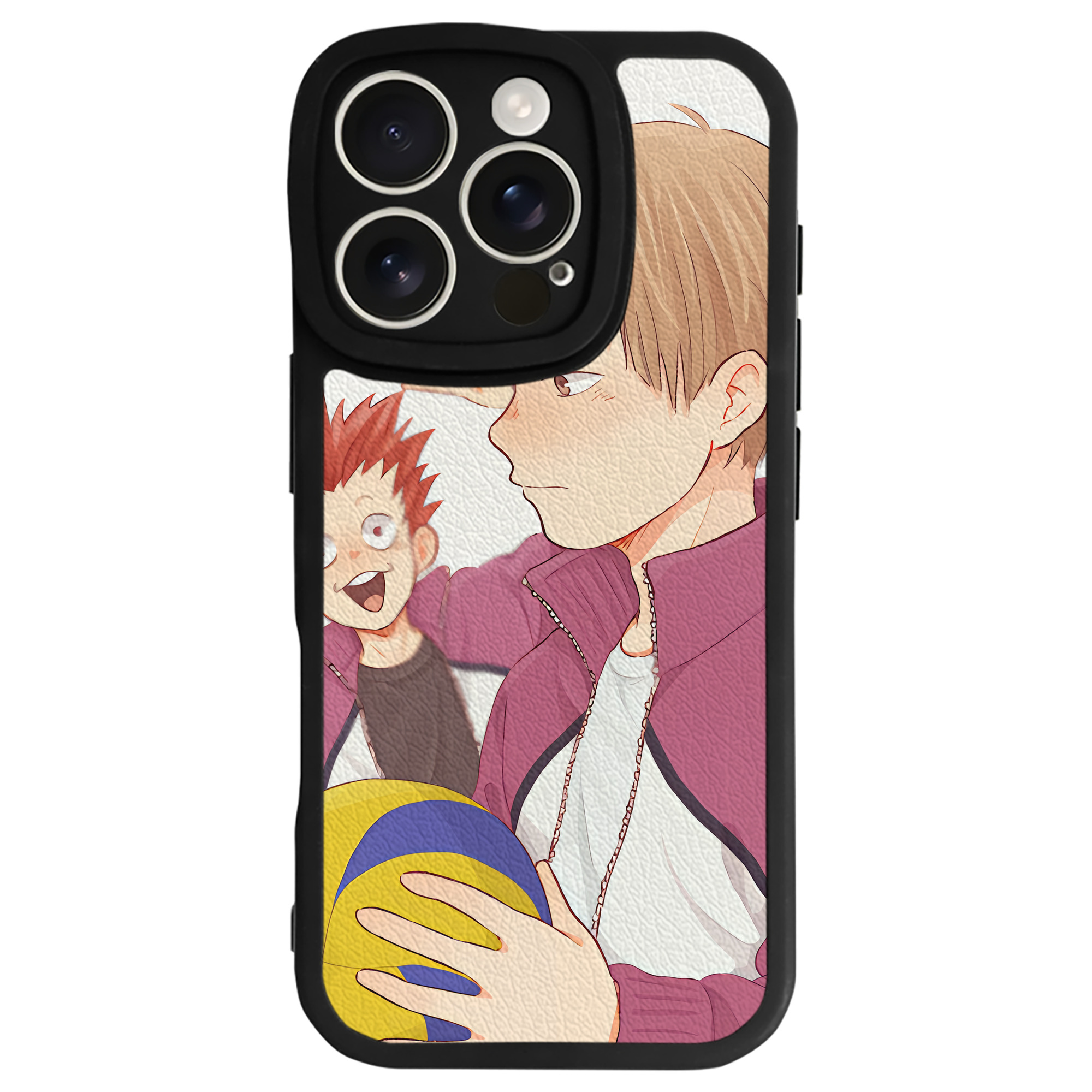 （画像用） ハイキュー!! Haikyu!! 【iPhone 16シリーズ対応】シリコンスマホケース（レザー調） 材質：シリコン